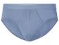 Blauwe herenslip met witte streep op de tailleband.