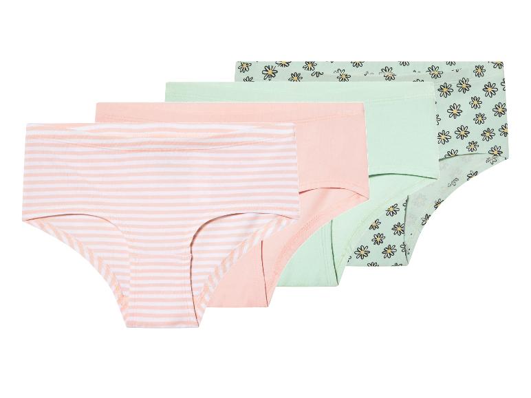 Set meisjes onderbroeken: roze strepen en bloemenprint.