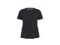Zwart sport-T-shirt met korte mouwen en een klein logo op de borst.