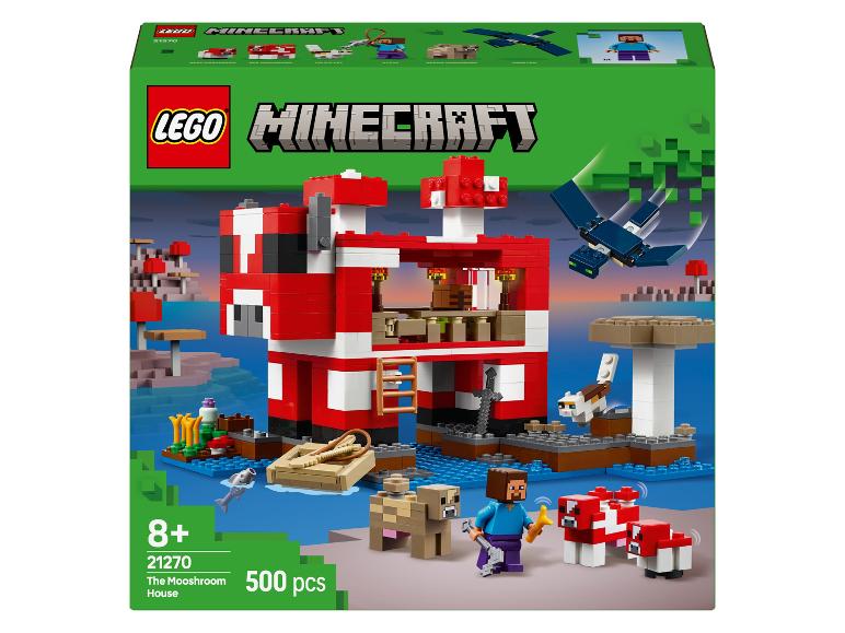 Speelset met paddenstoelhuis, dieren- en karakterfiguren, 500 stuks, voor 8+