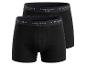 Twee zwarte herenboxershorts met merk tailleband