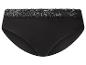 Zwarte dames slip met kanten rand.