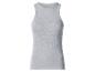Eenvoudige geribbelde grijze tanktop