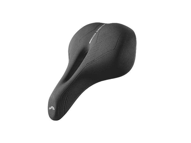 Een zwart zadel voor een fiets, van het merk Selle Royal.