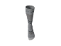 Grijze compressiesok met donkergrijze details en geometrisch patroon.