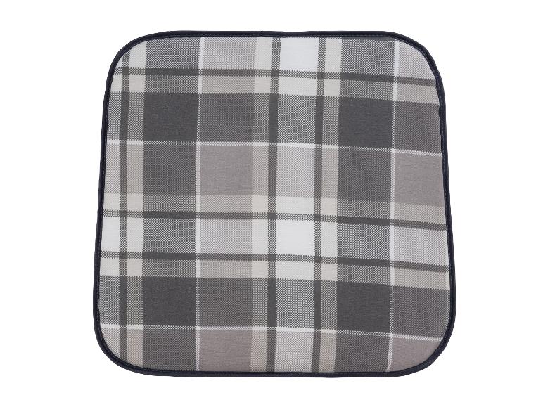 Grijs en wit geruit stoelkussen