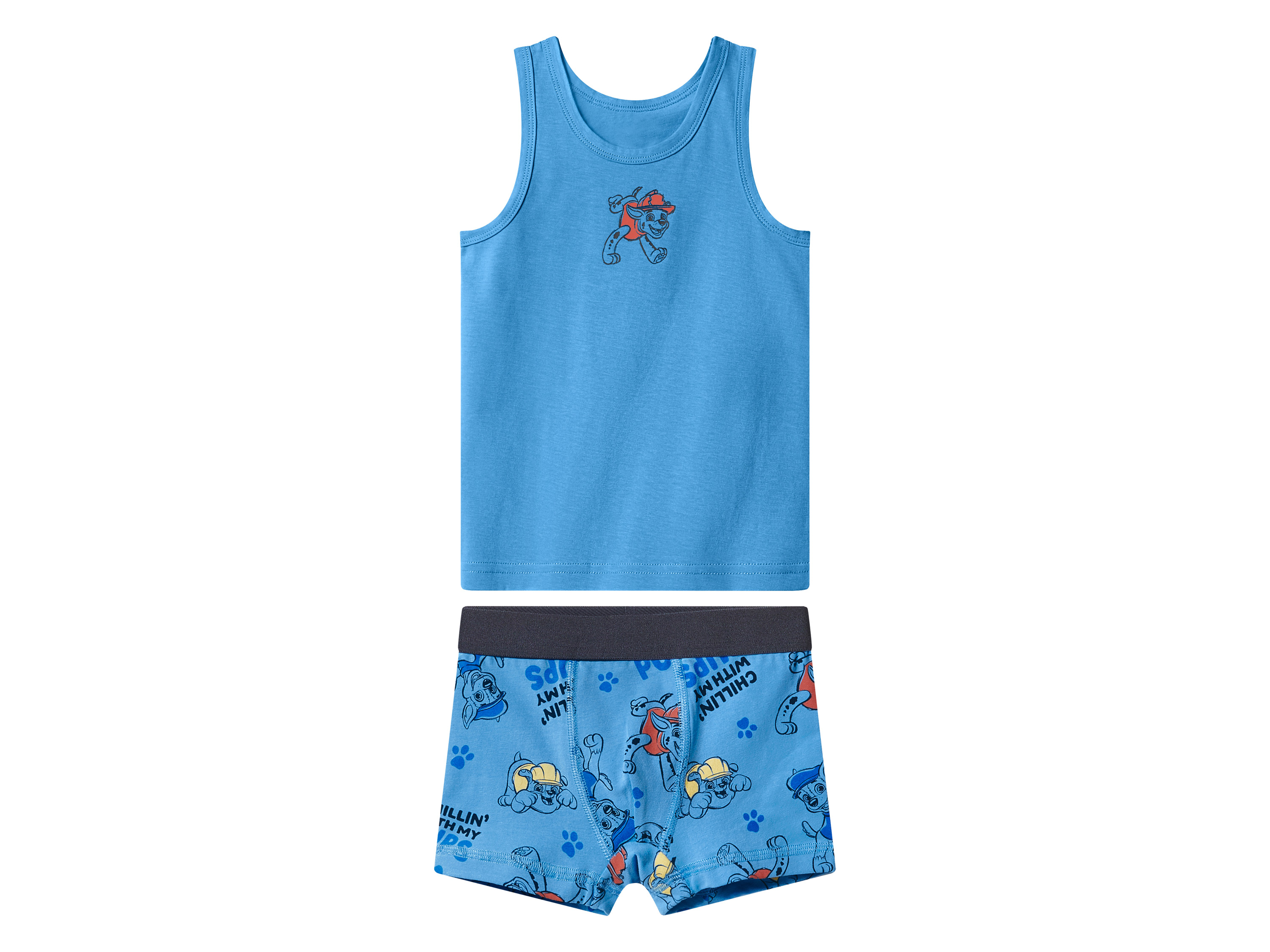 LUPILU Kinder ondergoedset Paw Patrol 2-delig (Blauw, 110/116)