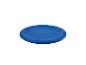 Blauwe frisbee voor werpspel.