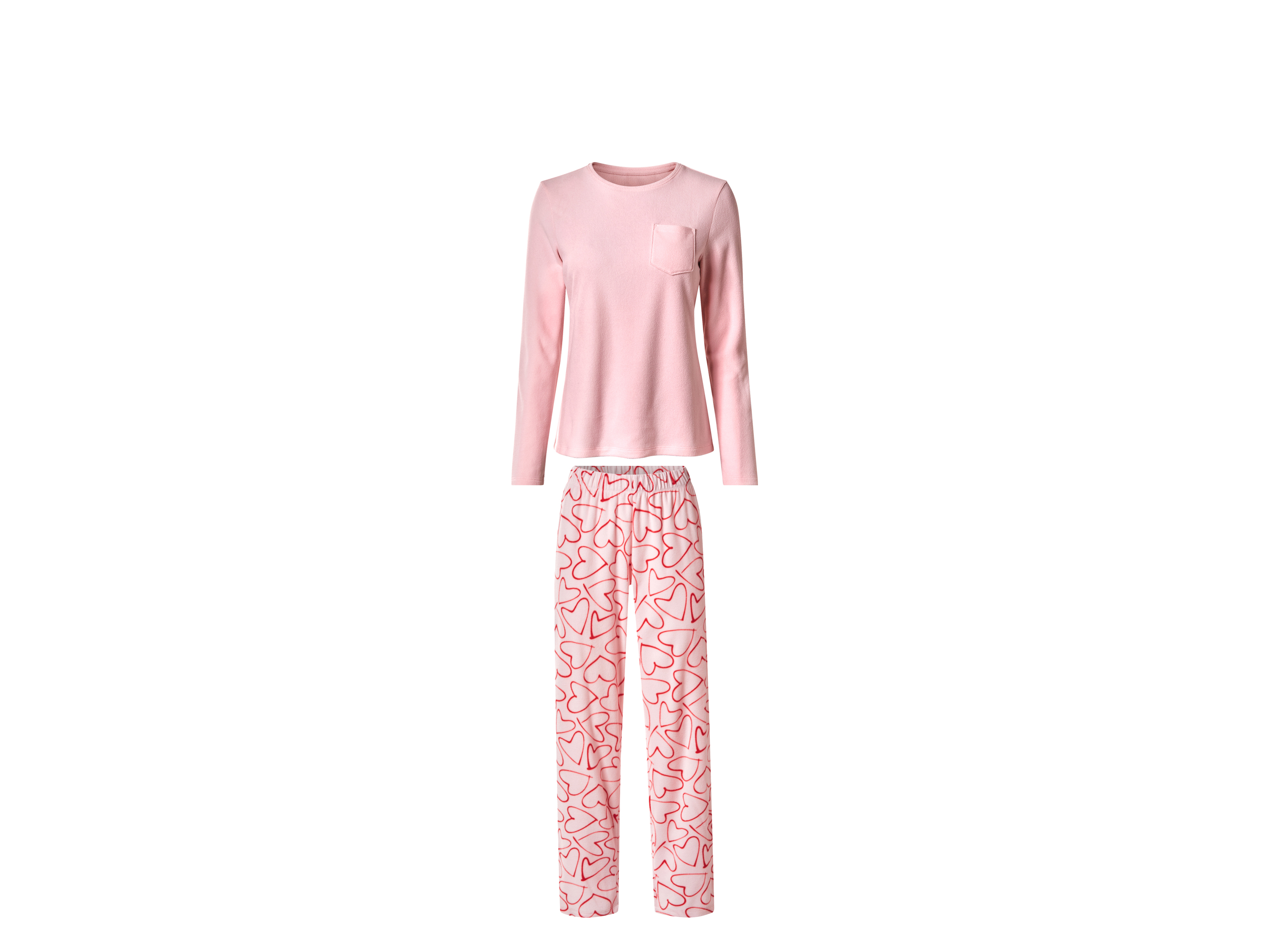 esmara Dames fleece pyjama (Lichtroze, XS (32/34))