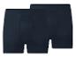 ESMARA MEN 2-pack donkerblauwe fijnrib boxershorts met gulp.