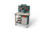 Parkside speelgoedwerkbank met gereedschap en accessoires.