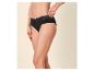 Zwarte kanten slip voor dames, zijaanzicht.