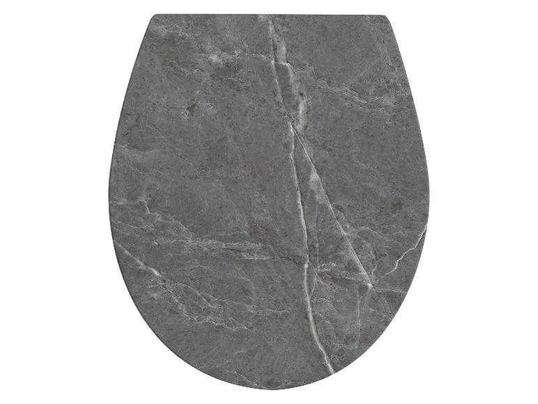 Grijze toiletzitting met marmerlook