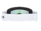 Witte skibril met groene spiegelende lens