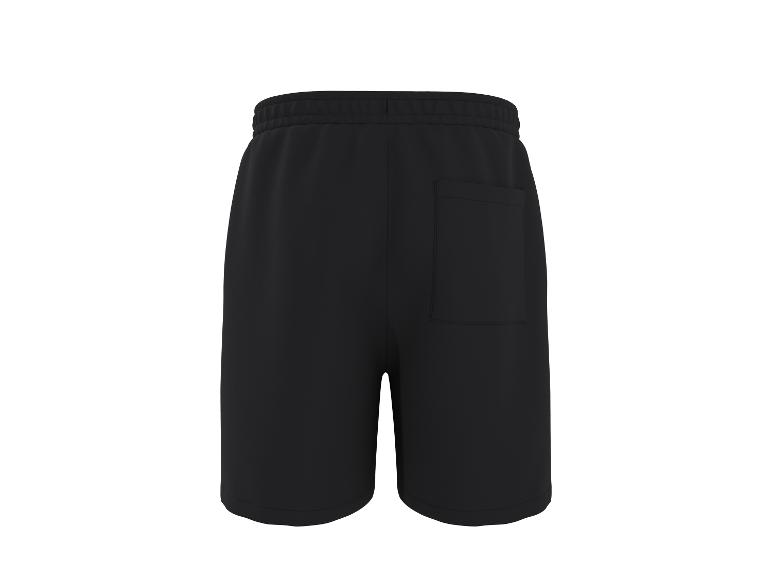 Zwarte heren sportshort met elastische tailleband en achterzak.