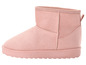 Roze winterlaarzen met bontvoering.
