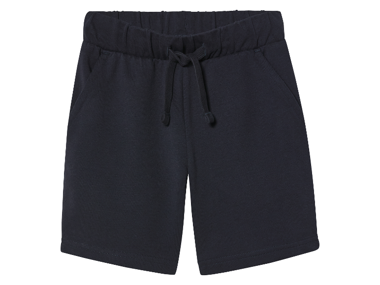 Donkerblauwe jogging shorts voor kinderen.