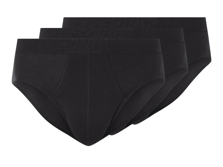 Drie zwarte katoenen slips.