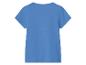 Blauw kinder t-shirt met korte mouwen.