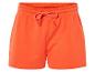 Oranje jogging shorts met trekkoord.