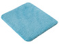 Een lichtblauwe badmat van badstof.