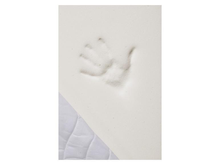 Latexschuim met een handafdruk