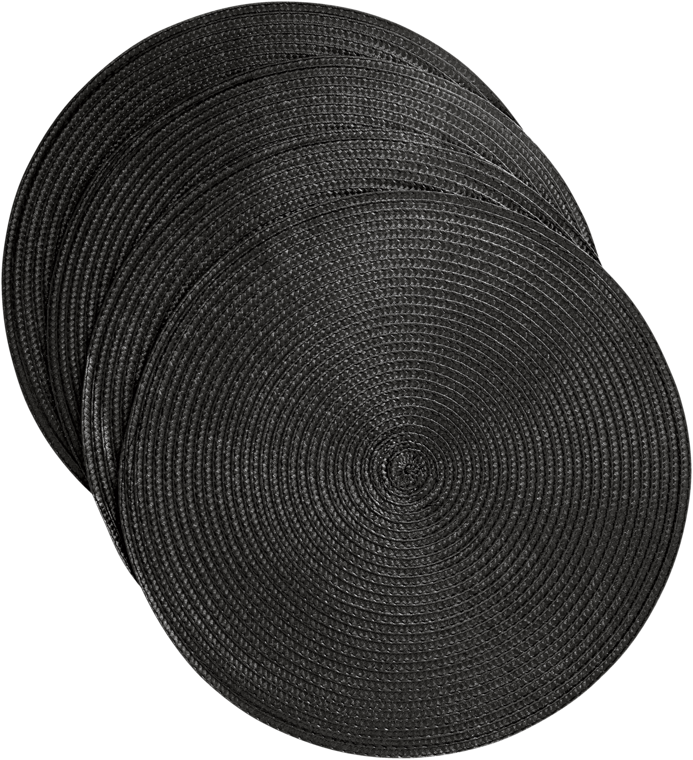 LIVARNO Placemats, Ø38 cm, 4 stuks (Zwart)