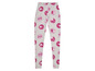 Grijze leggings met roze Barbie-print.