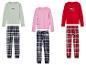 Pyjama's met lange mouwen met prints en ruitjes.