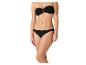 Zwarte bandeau bikini met decoratieve ring