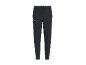 Donkergrijze joggingbroek met elastische tailleband en manchetten, met reflecterende streep en logo.