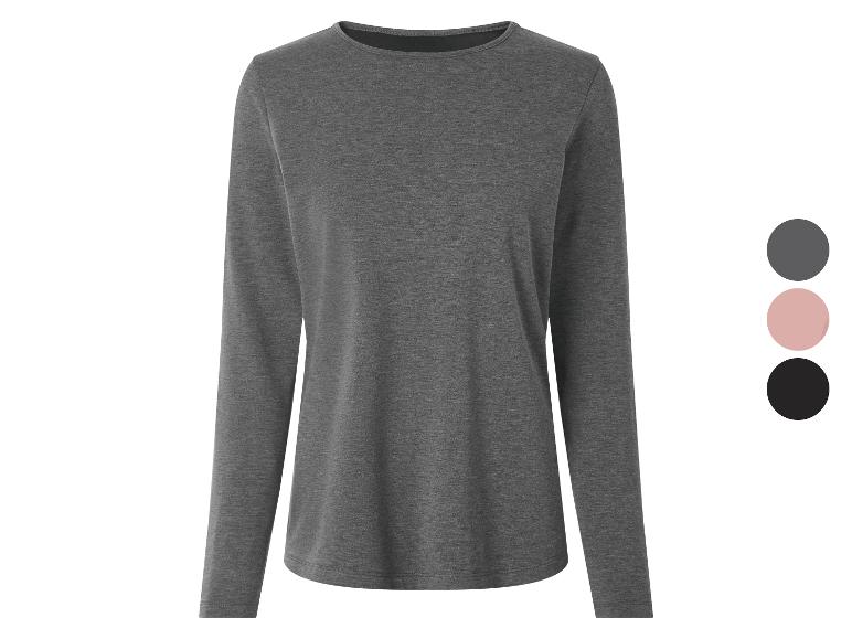 Dames grijs shirt met lange mouwen met kleurkeuzes.