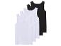 Verpakking van 5 mouwloze ondershirts, 3 witte en 2 zwarte