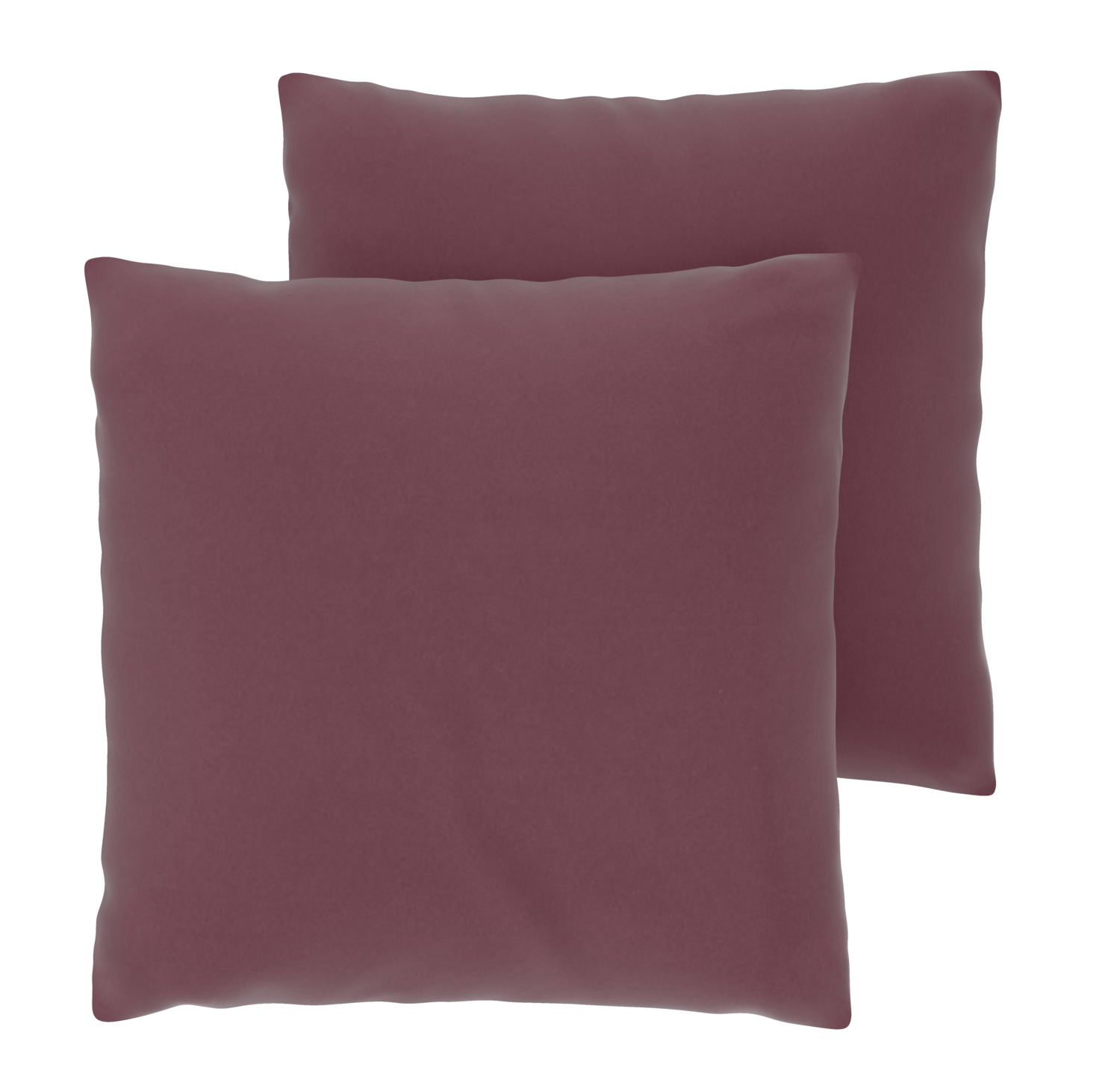 LIVARNO Polyester satijn kussenslopen, 50 x 60 cm, set van 2 (Bordeaux)