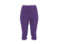 Paarse sportcapri voor dames met trekkoord in de taille.