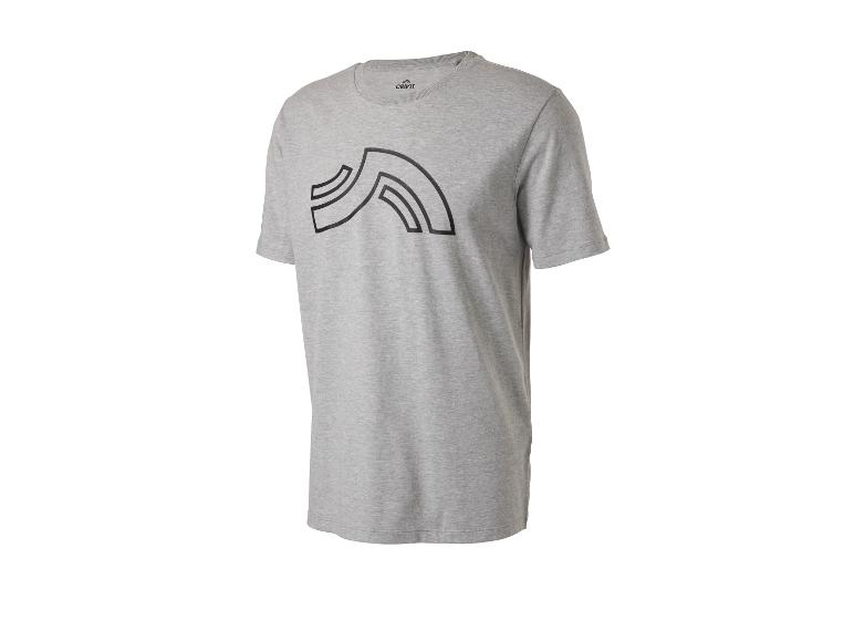 Grijs Crivit T-shirt met korte mouwen en zwarte opdruk