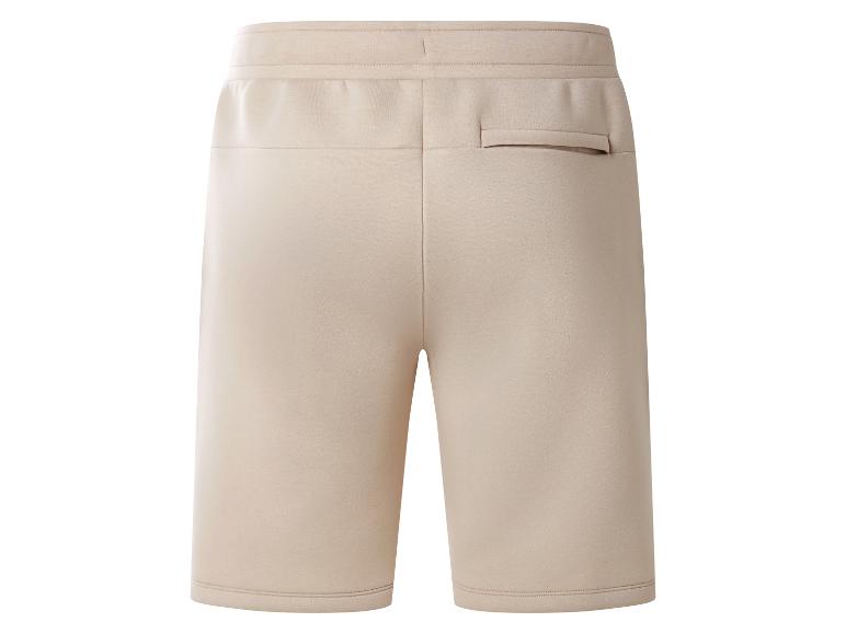Beige sweatshorts voor heren met achterzak