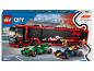 LEGO City F1 Truck met RB20 & AMR24 F1 auto's set, 1086 onderdelen.
