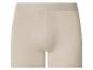 Beige herenboxershort met elastische tailleband.
