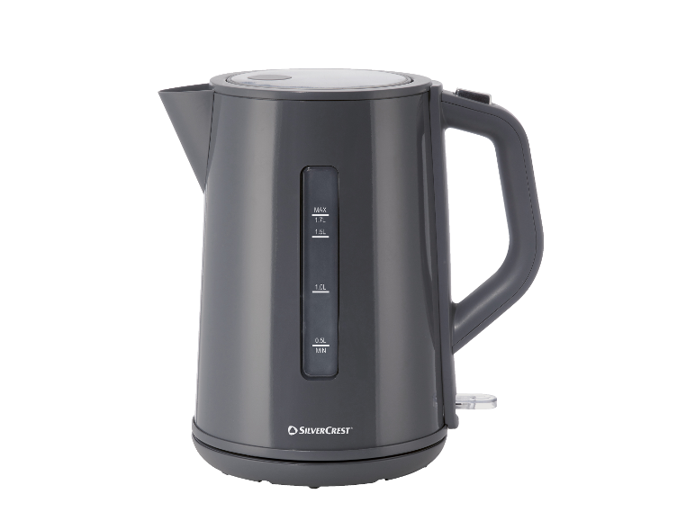 Donkergrijze waterkoker van SilverCrest.