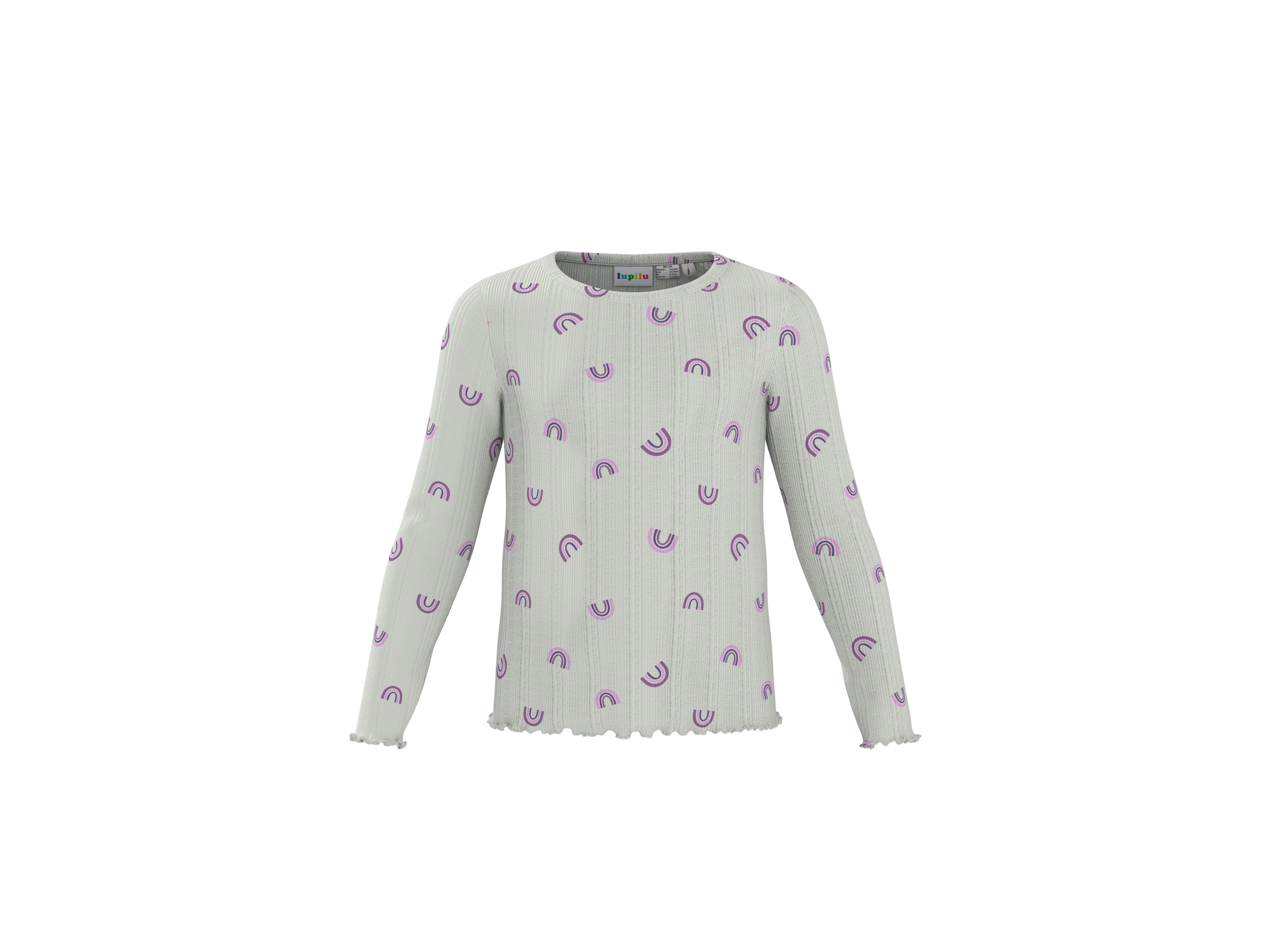 LUPILU Kinder longsleeve (wit, 110/116)