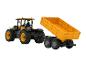 JCB tractor en gele aanhanger, speelgoed.