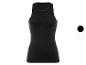 Zwart tanktop met ronde hals en racerback.