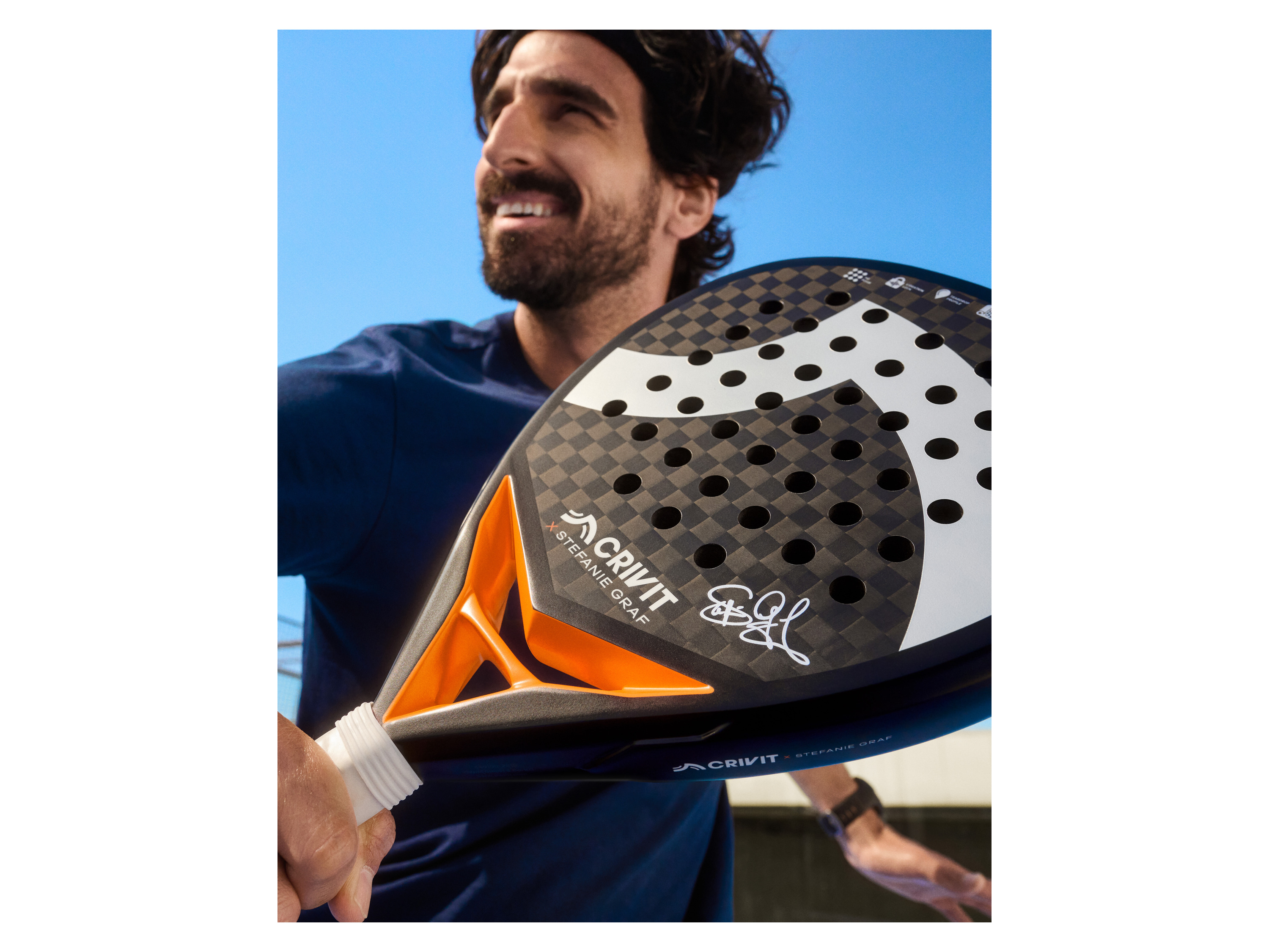 CRIVIT Padelracket 12K Carbon PRO - Stefanie Graf - 4