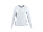 Wit dames sweatshirt met lange mouwen en ronde hals.