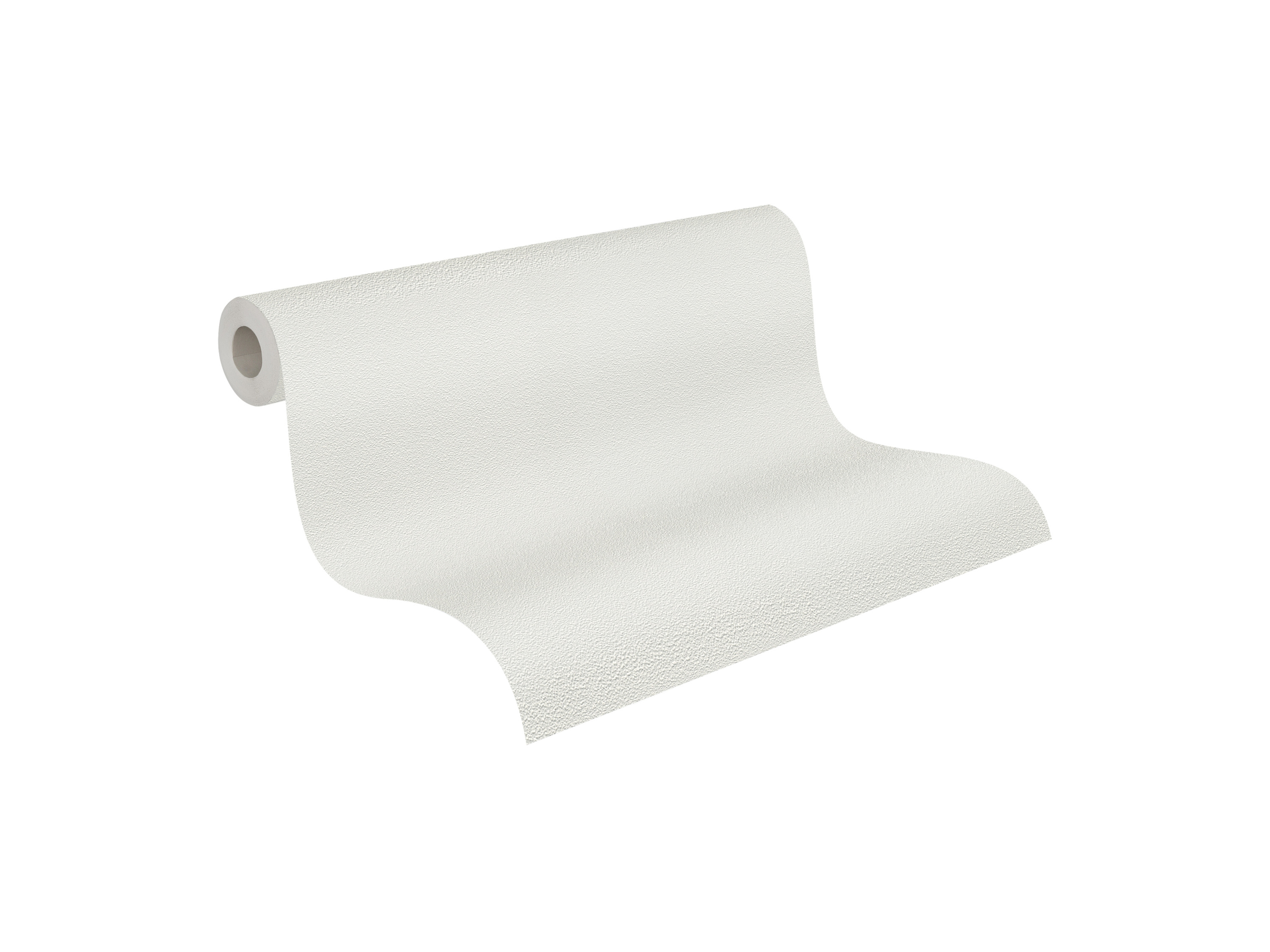 AS CRÉATION Overschilderbaar structuurbehang, 10 m x 53 cm (fijne korrel, wit, 10,05 x 0,53 m)