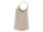 Beige katoenen tanktop, zijkant view.