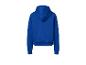 Blauw hoodie gezien van achteren.