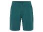 Donkergroene korte broek van stof.