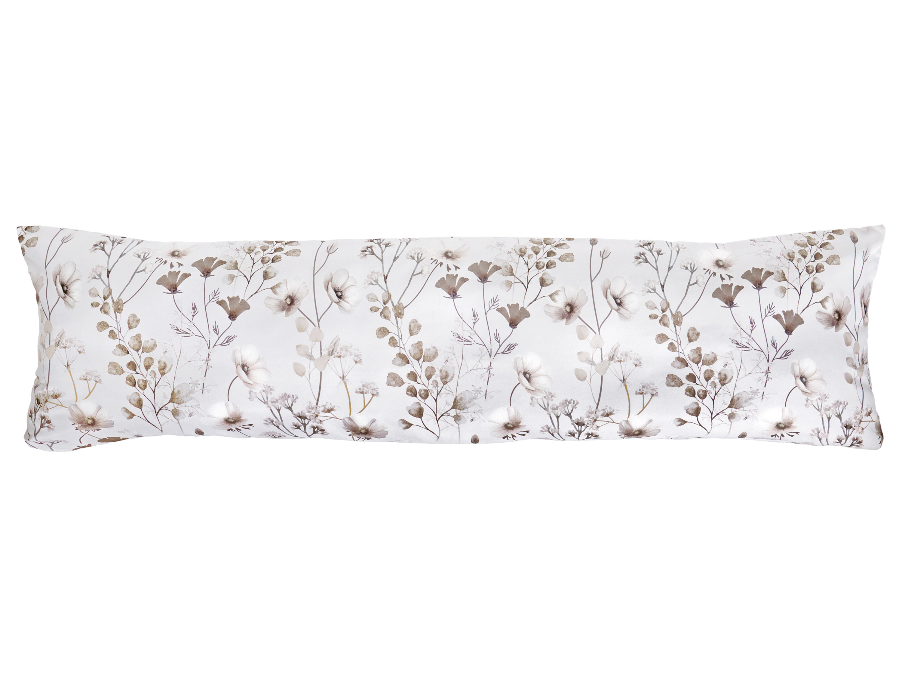 LIVARNO Polyester satijn kussensloop voor zijslaapkussen, 40 x 145 cm (wit)